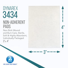Dynarex non-adherent pad sterile individually wrapped for on-the-go care