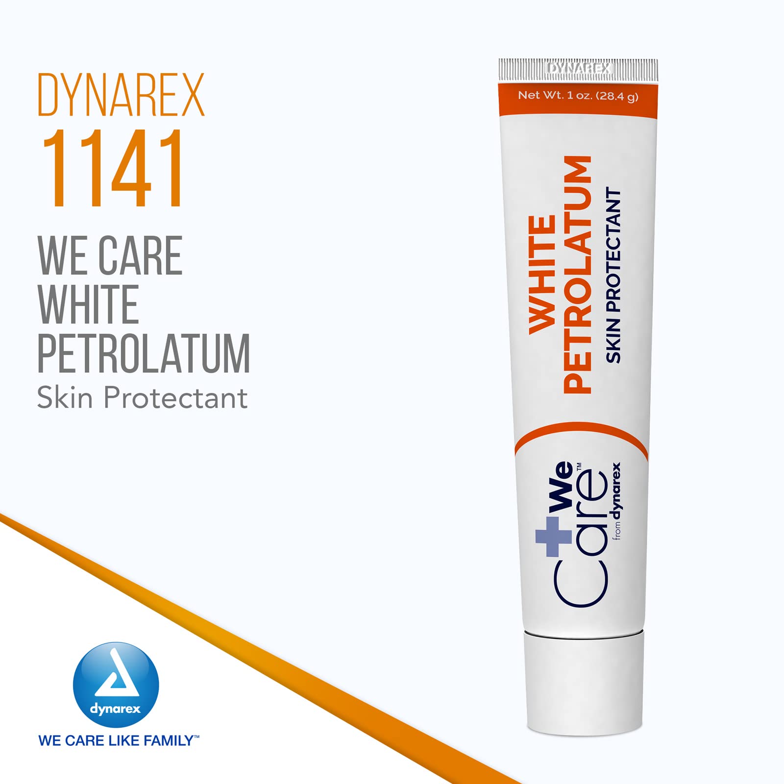 Dynarex Petrolato Blanco: tubo 1 oz trasero, barrera temporal para irritaciones menores