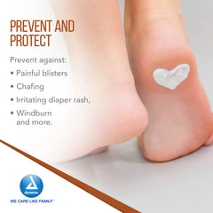 Dynarex petrolatum jelly moisturizes and protects dry, cracked skin.