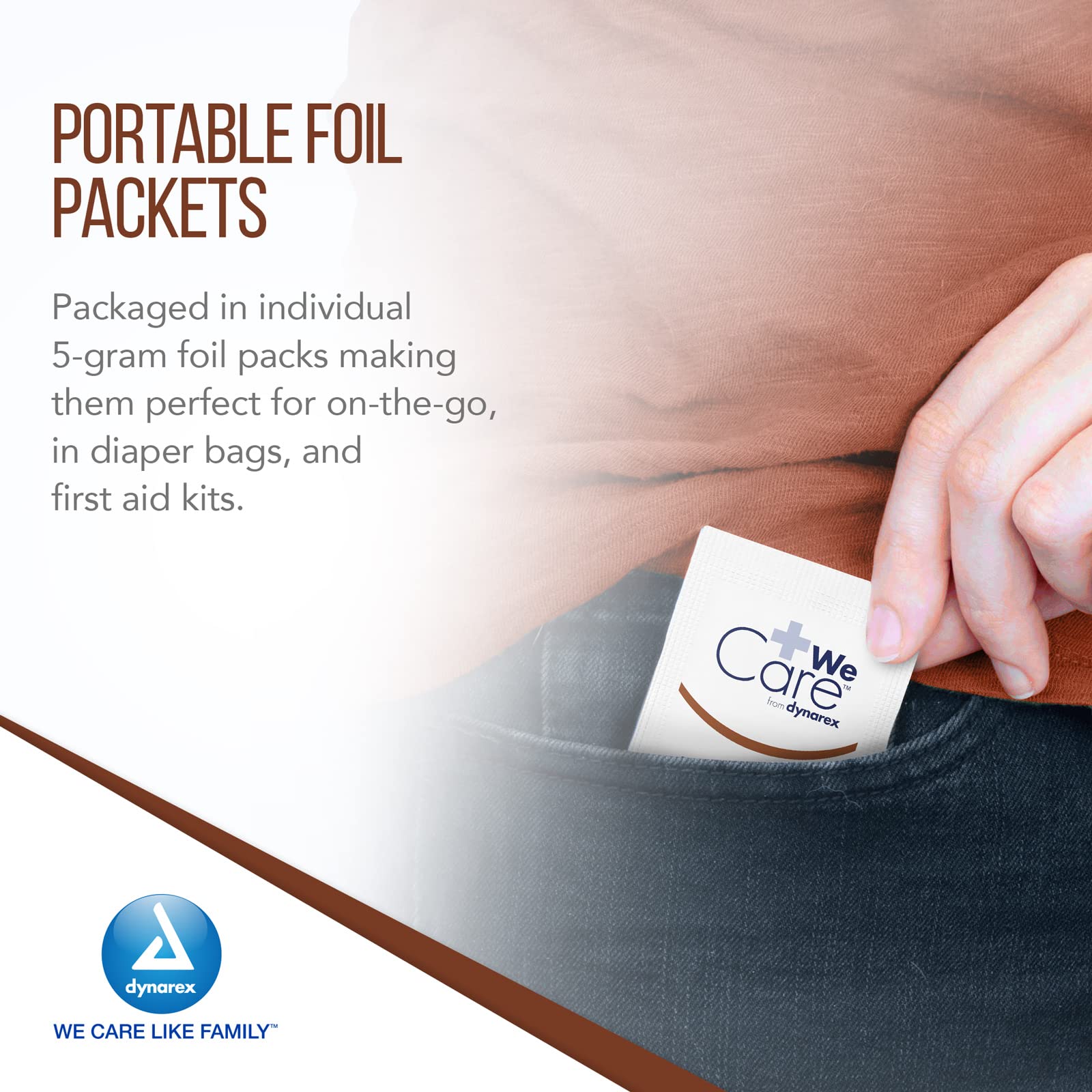 Close-up of Dynarex Vitamin A and D ointment texture showing emollient richness