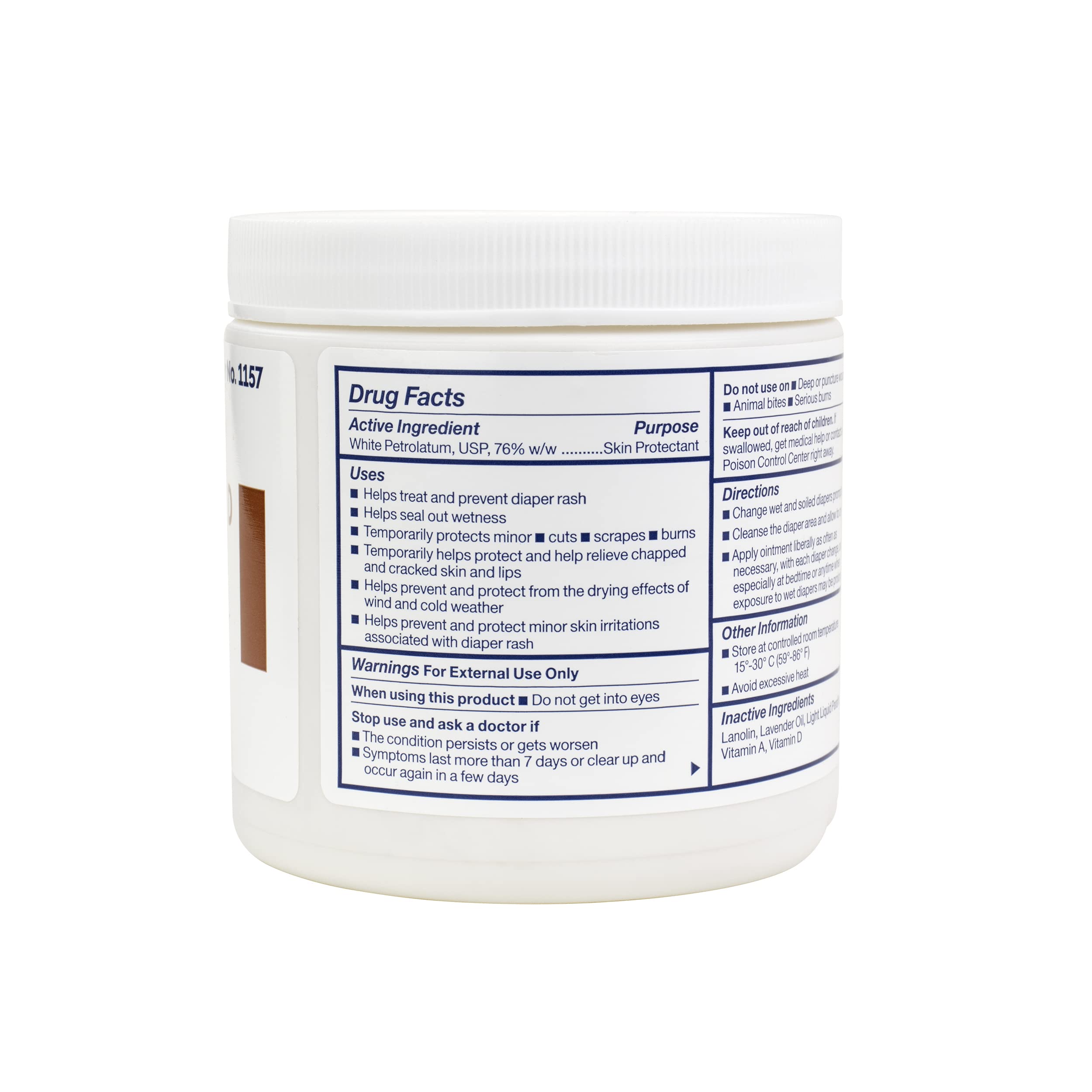 Dynarex Vitamins A & D ointment label close-up showing ingredients and branding