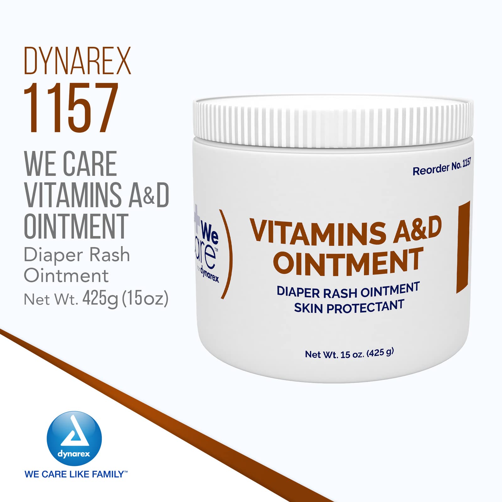 Close-up of creamy Dynarex ointment texture for skin hydration.
