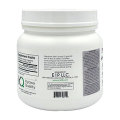 E1P L-Citrulline 600g unflavored powder, dissolves easily in water.