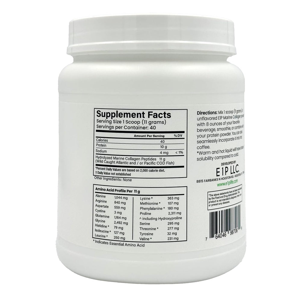 E1P third-party lab tested facility label ensuring product purity and safety.