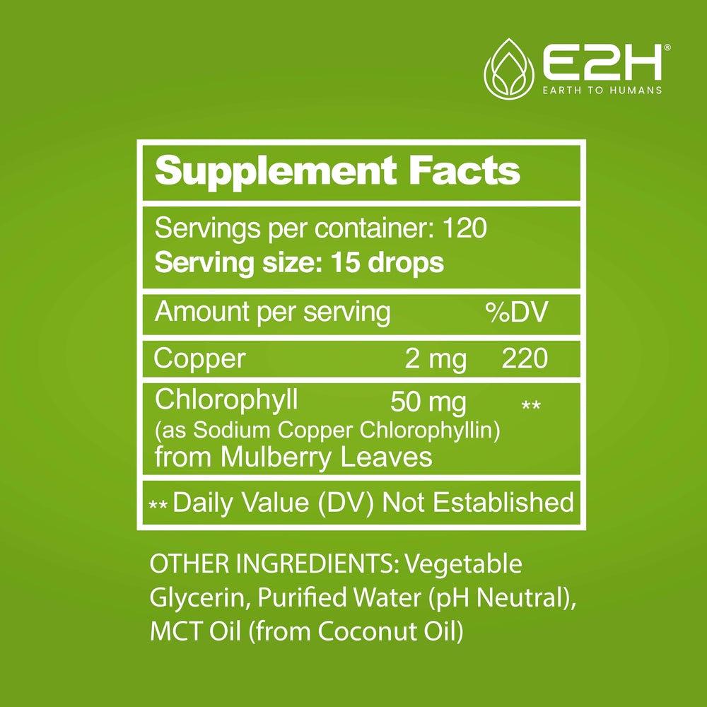 E2H Drops suggest gentle digestion-friendly use in meals