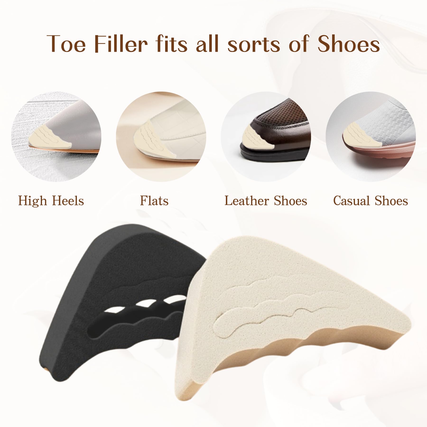 EACOZY adjustable toe inserts cut to fit all shoes
