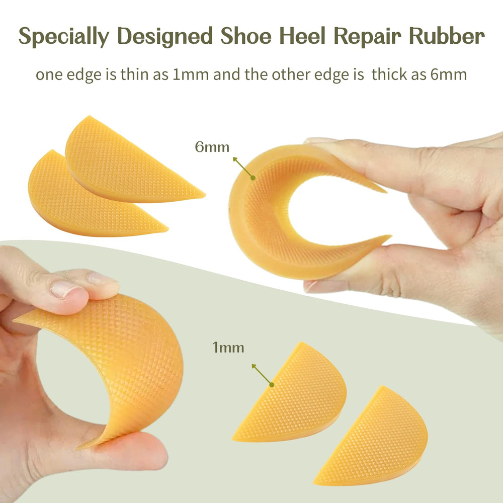 EACOZY flexible repair material bends with shoe curves for various soles