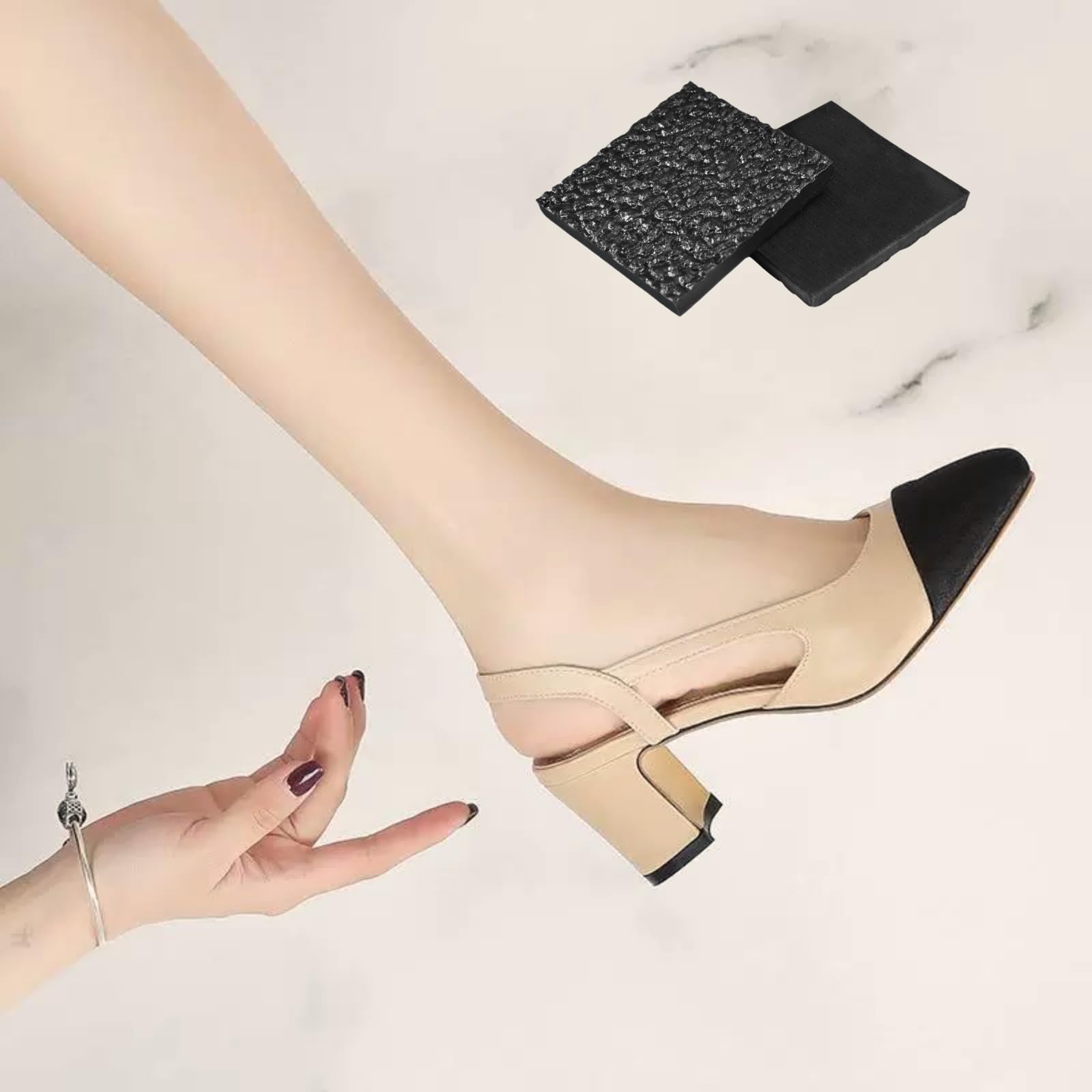 EACOZY black heel repair material blends with most footwear