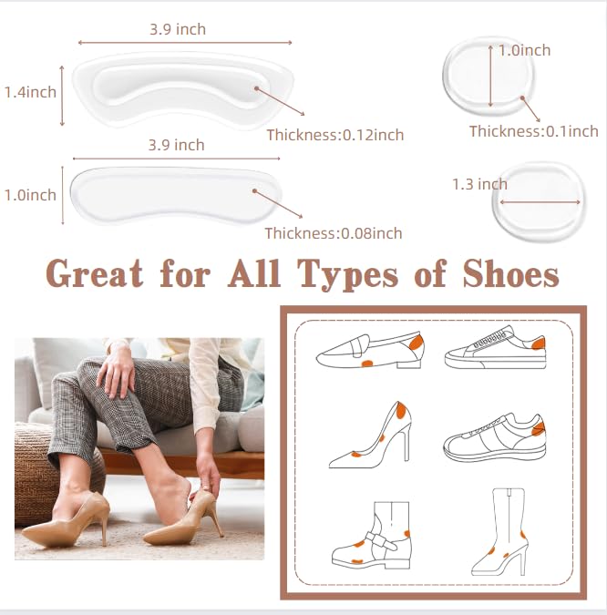 EACOZY heel pad adheres inside a variety of shoe types