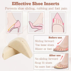 EACOZY toe inserts provide snug fit in roomy footwear
