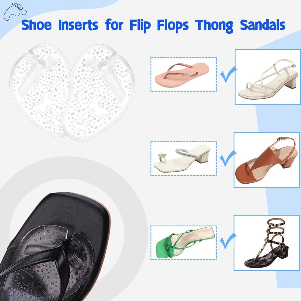EACOZY pads attached to sandals to prevent rubbing and blisters.