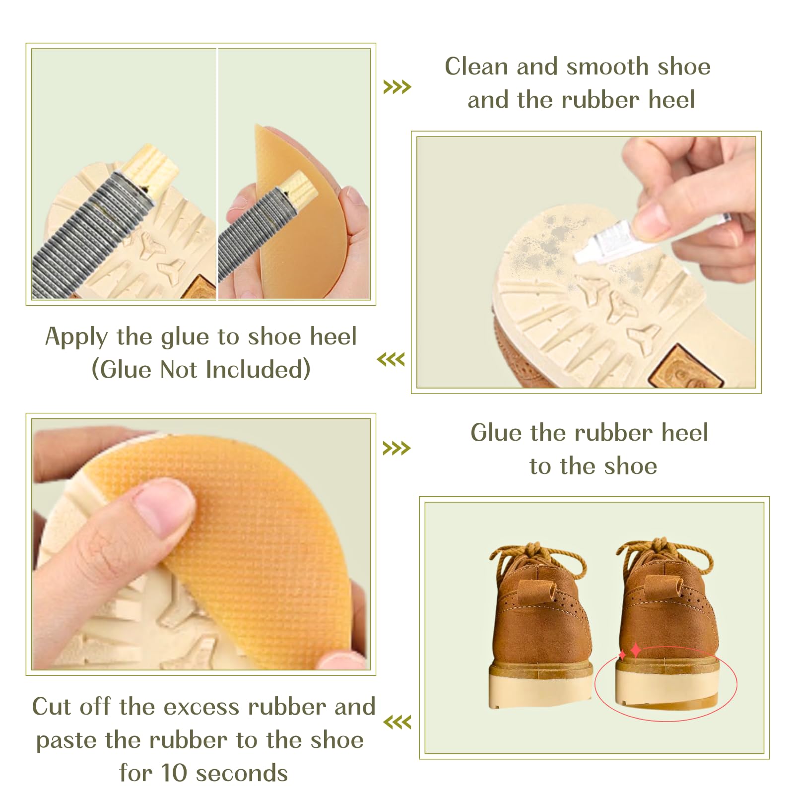 EACOZY patches suitable for sneakers, loafers, flats, and dress shoes