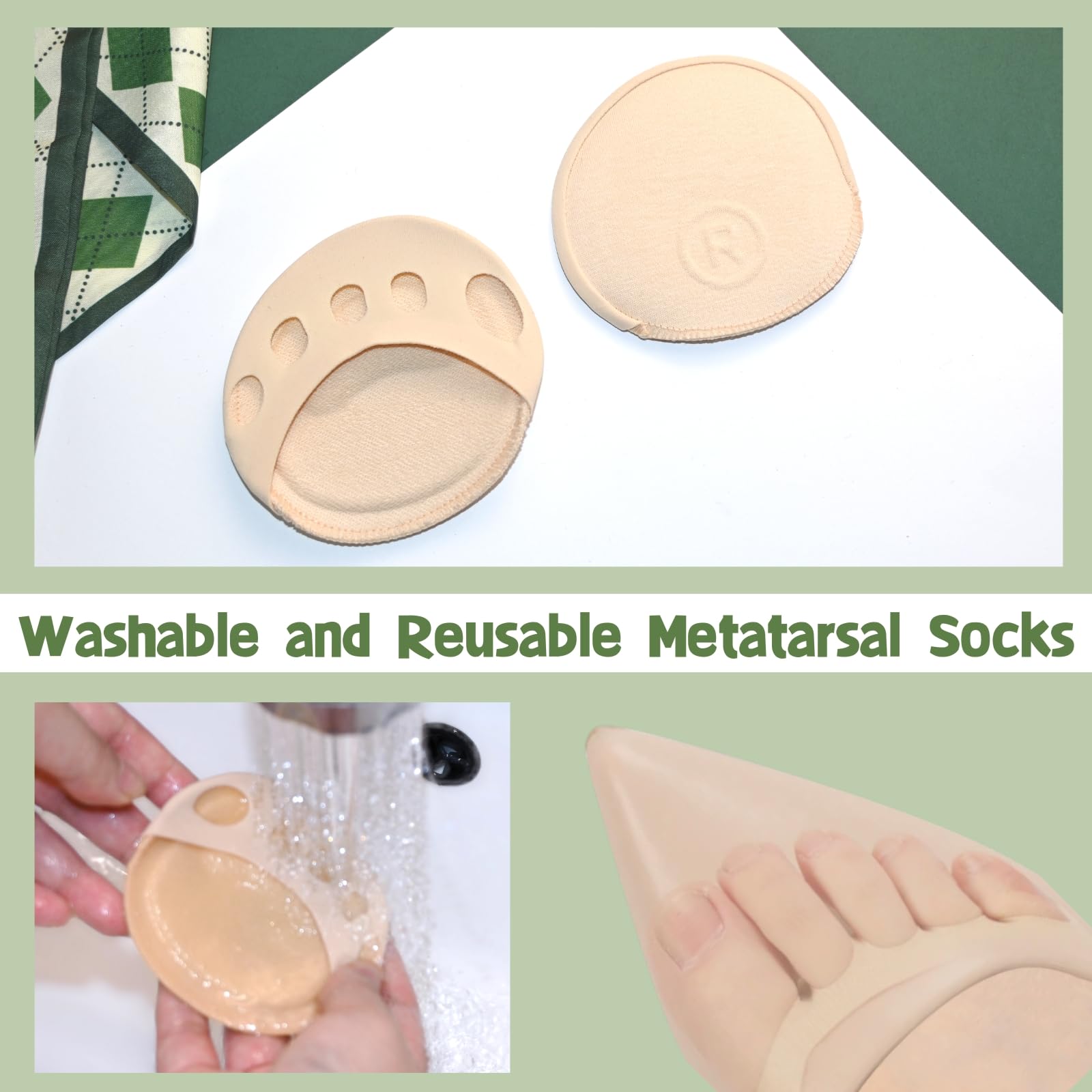 EACOZY washable metatarsal socks are reusable and easy to care for.