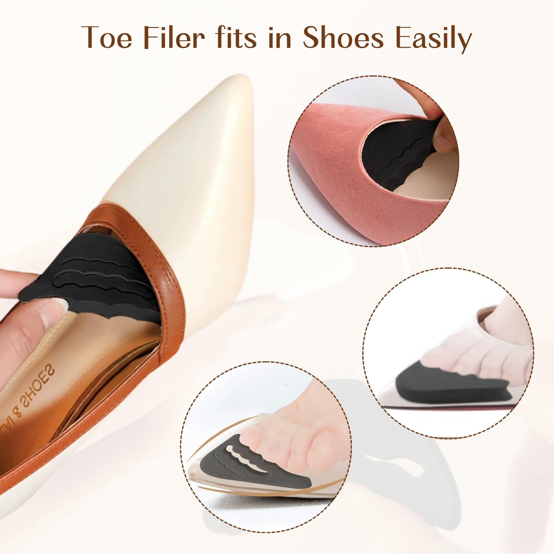 EACOZY washable and reusable toe fillers for long-term use