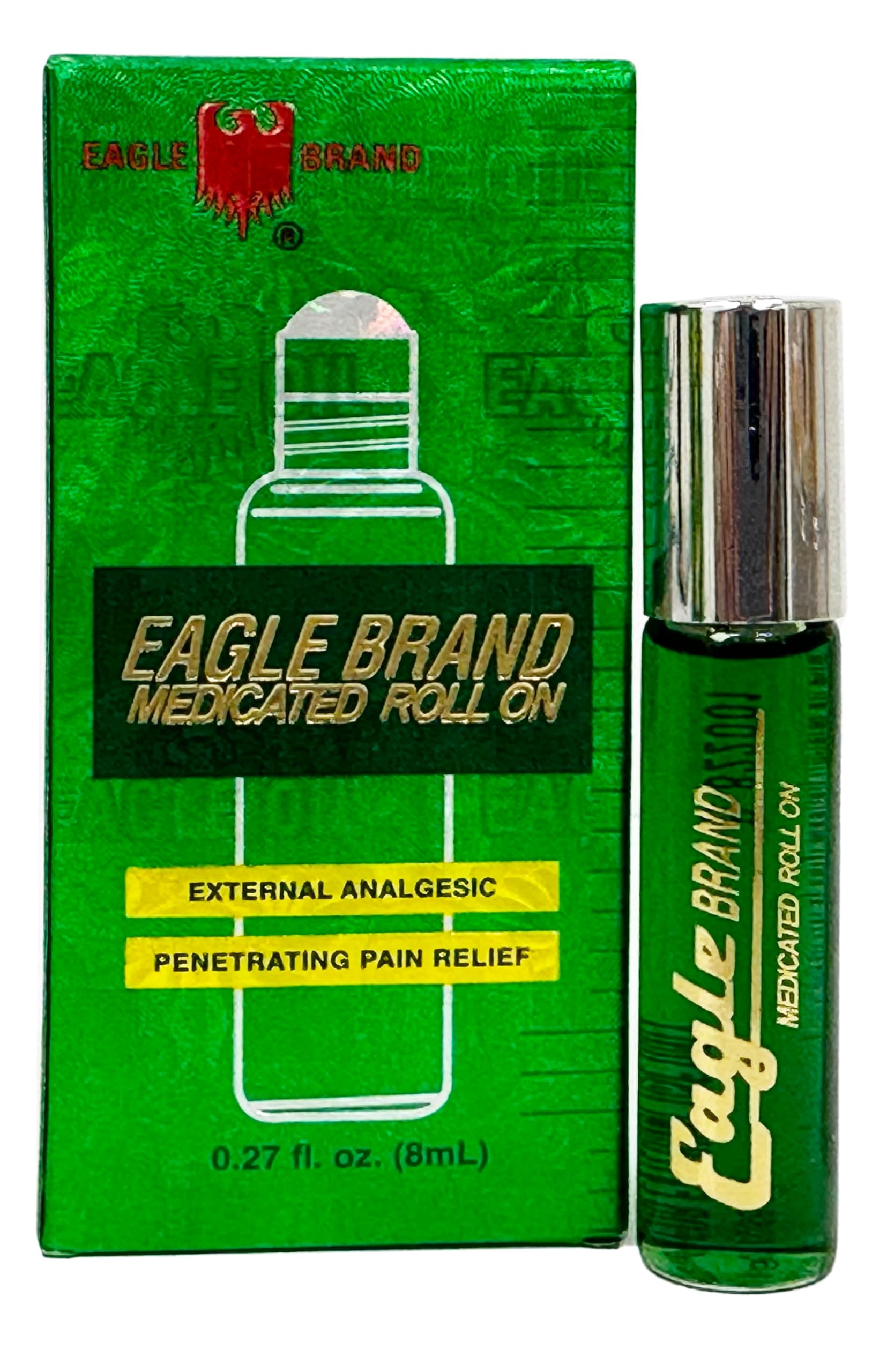 Eagle Brand Medicated Oil Roll-On roll-on application close-up for targeted use.