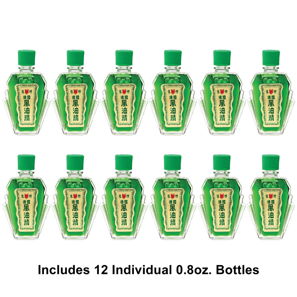 Eagle Brand Natural Medicated Oil hand-application demonstrating easy use.