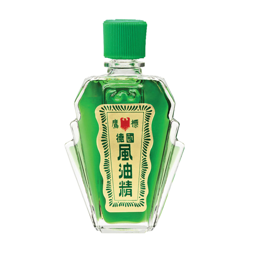 Eagle Brand Natural Medicated Oil packaging with 12 bottles for convenient home use.
