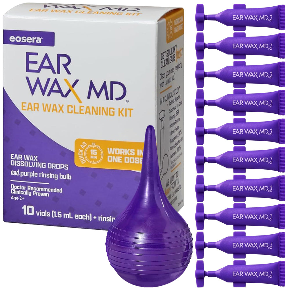 Ear Wax MD eosera cleaning drops for fast earwax removal.