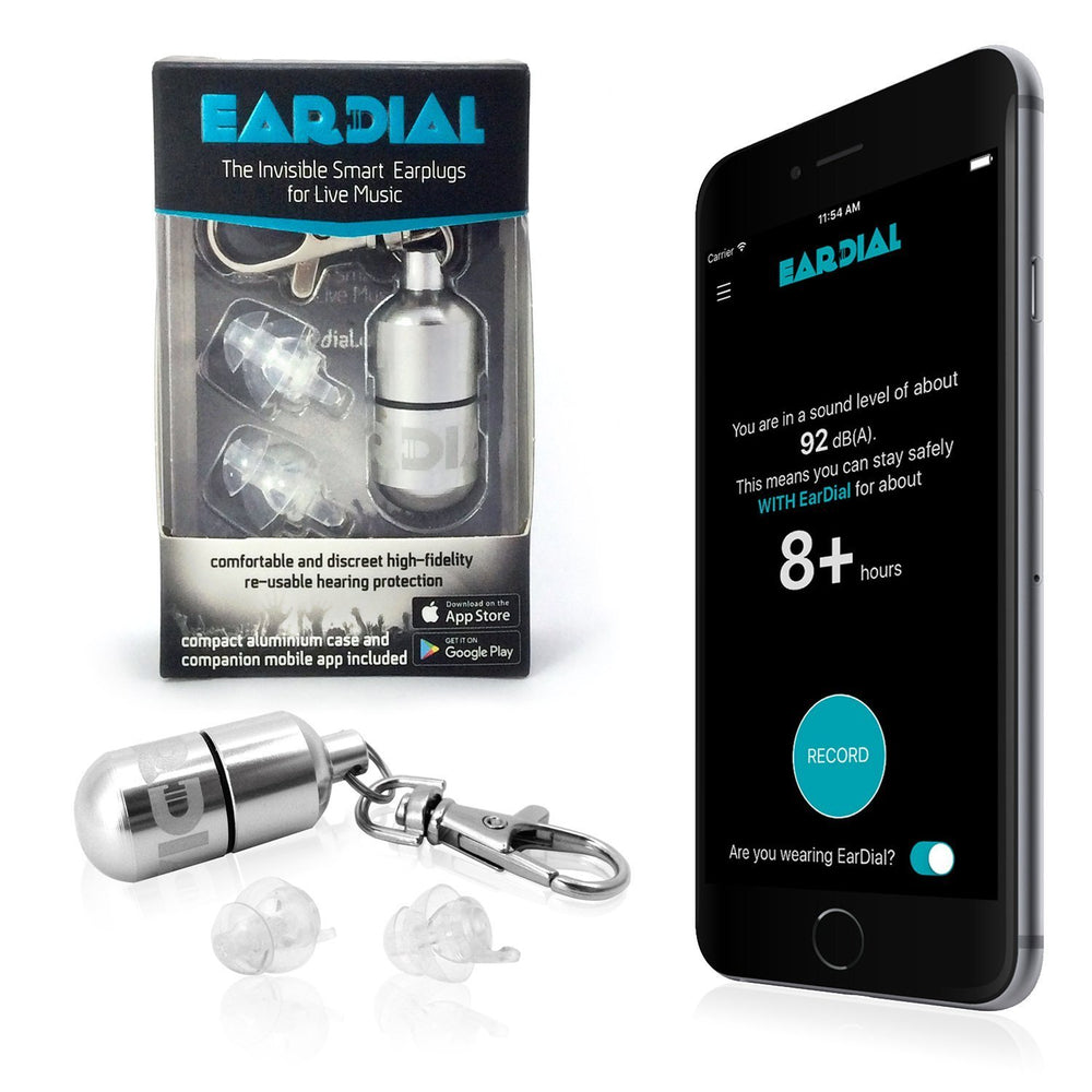 EarDial HiFi Earplugs worn at a concert for clear sound with protection