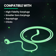 Eargasm Afterglow silicone ends attach securely to earplugs.
