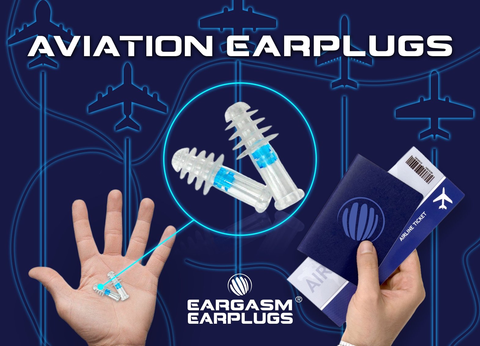 Eargasm Aviation aluminum case keeps plugs protected on trips.