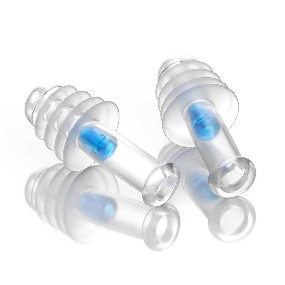 Eargasm Aviation earplugs ideal for domestic and international flights.