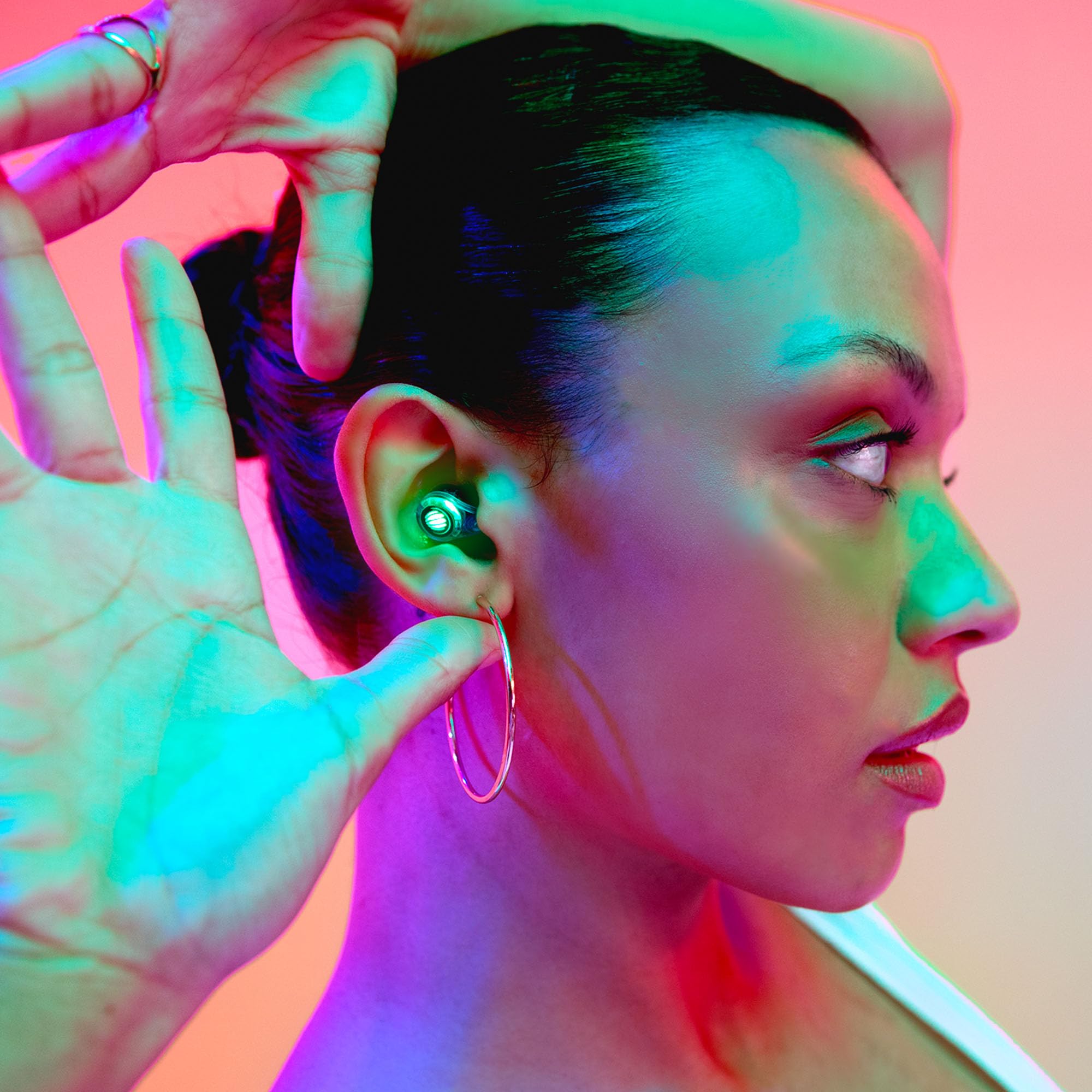 Eargasm Earlights at a concert show safe listening while enjoying music