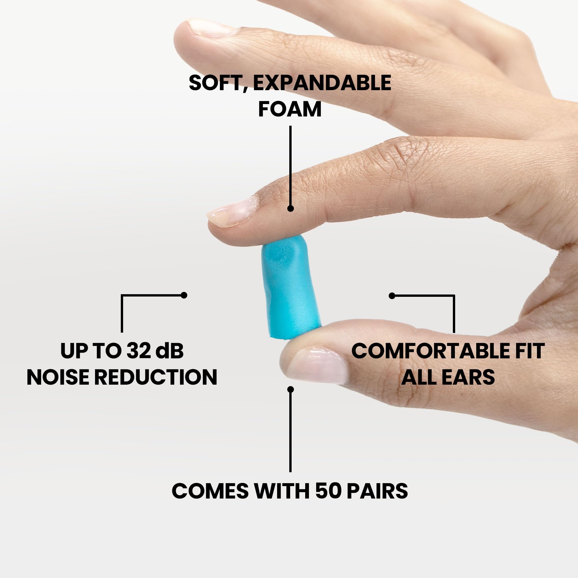 Eargasm Foam Earplugs in noisy environments to reduce distraction.