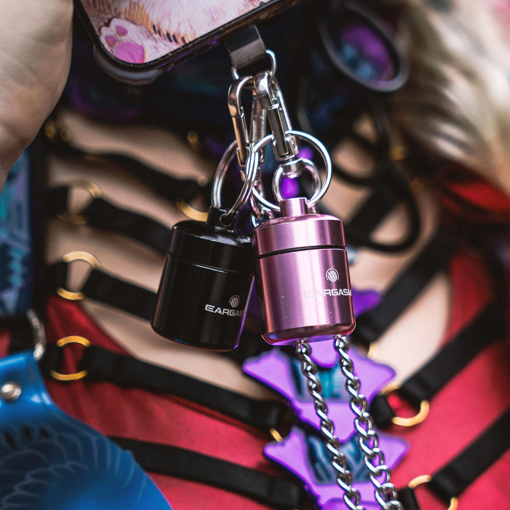 Eargasm keychain earplug case is pocket-ready for everyday carry.