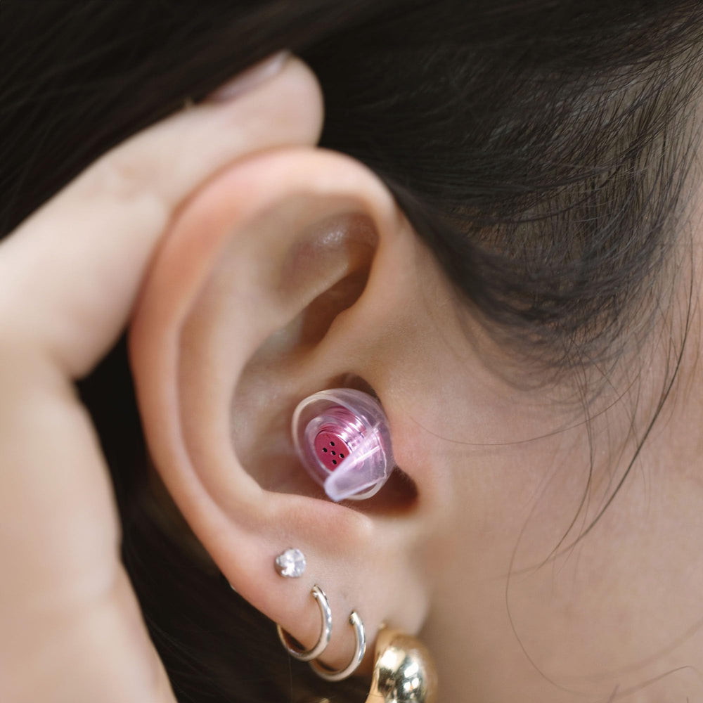Eargasm Smaller Ears Earplugs two-shell sizes provide comfortable fit.