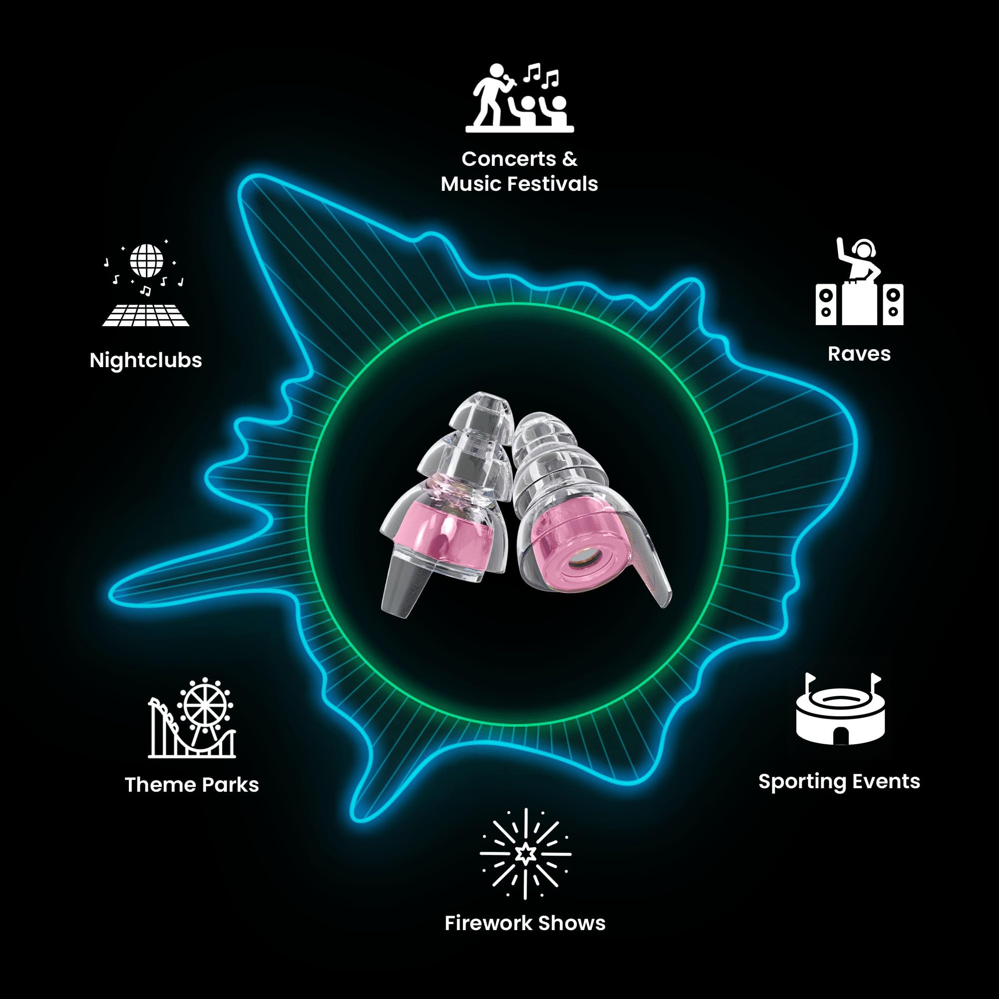Reusable case keeps earplugs dry and ready on the go.