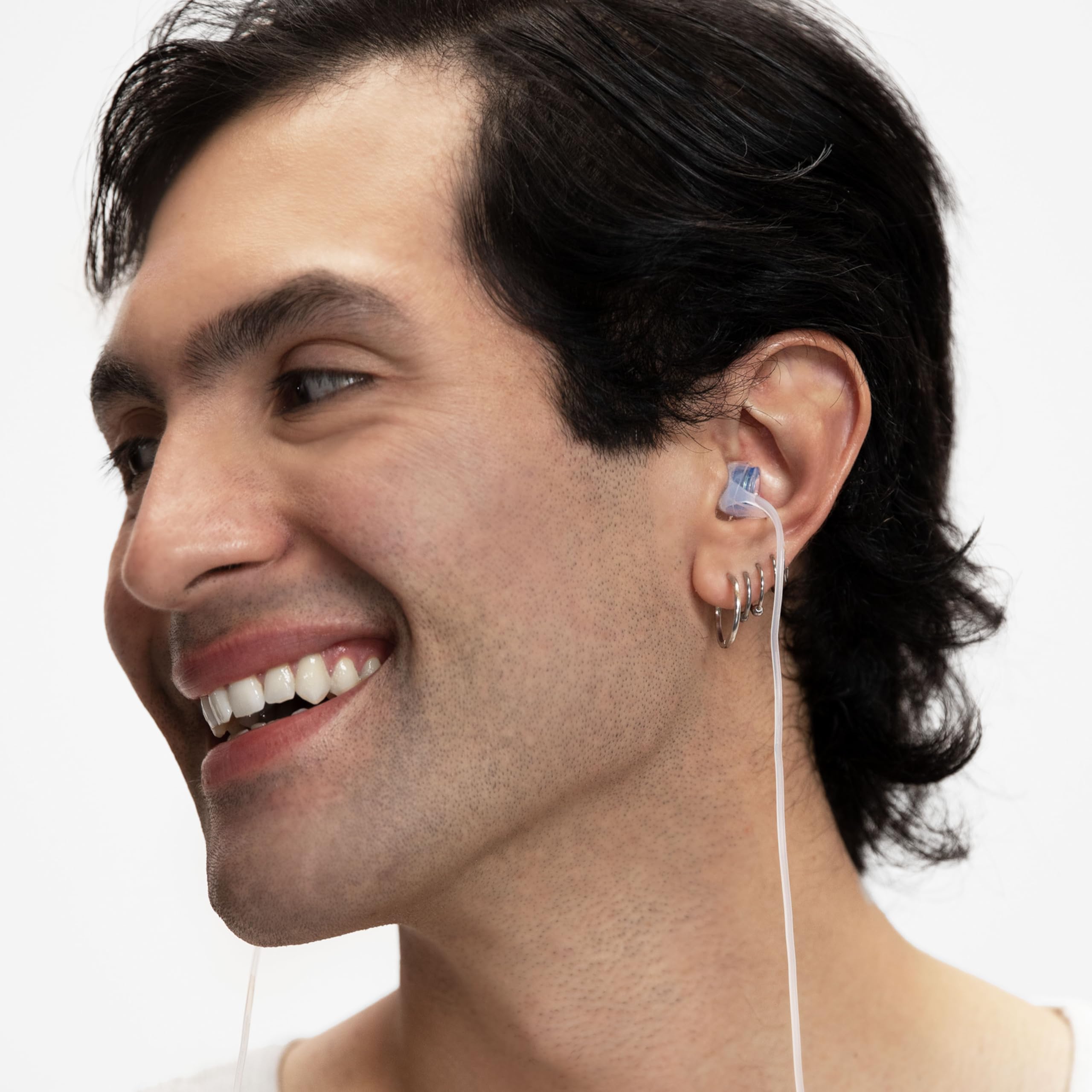 Eargasm connector cord supports Smaller Ears earplugs with flexible silicone