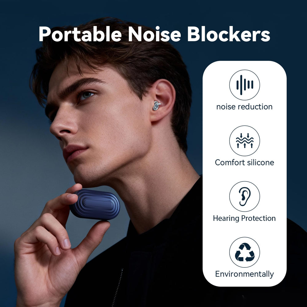 Two sizes S and M/L illustrate customizable EARHOPE ear plug fit.