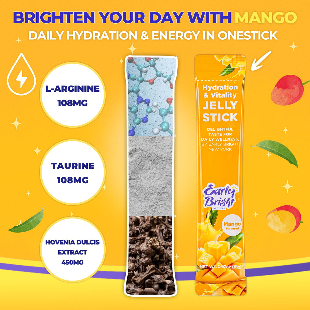 EARLY BRIGHT NEW YORK ingredients-scene featuring Taurine and DHM-rich blend.