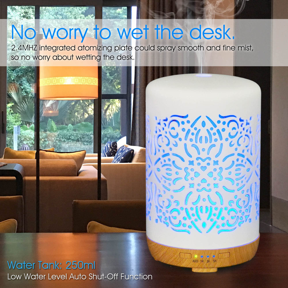 Earnest Living diffuser creates aromatherapy ambience in living spaces.