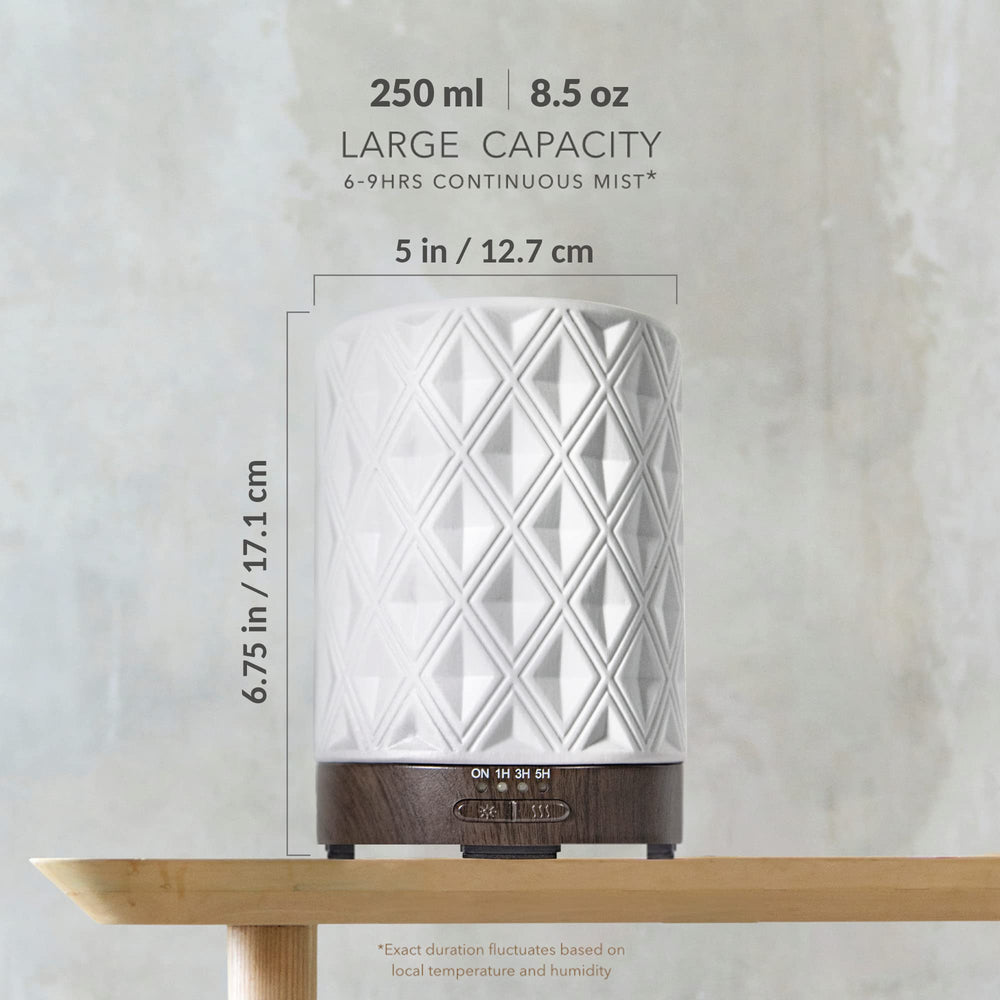 Earnest Living ceramic diffuser presented as a gift-ready centerpiece.