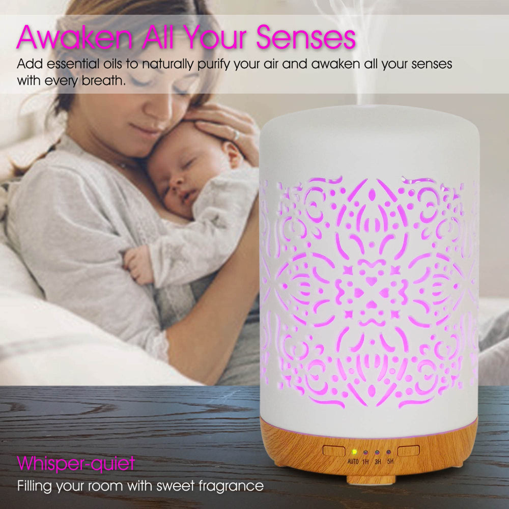 Earnest Living diffuser in a home office setup for a calm workspace.