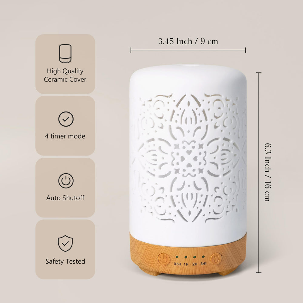 Earnest Living diffuser with seven color night light for focus and relaxation.