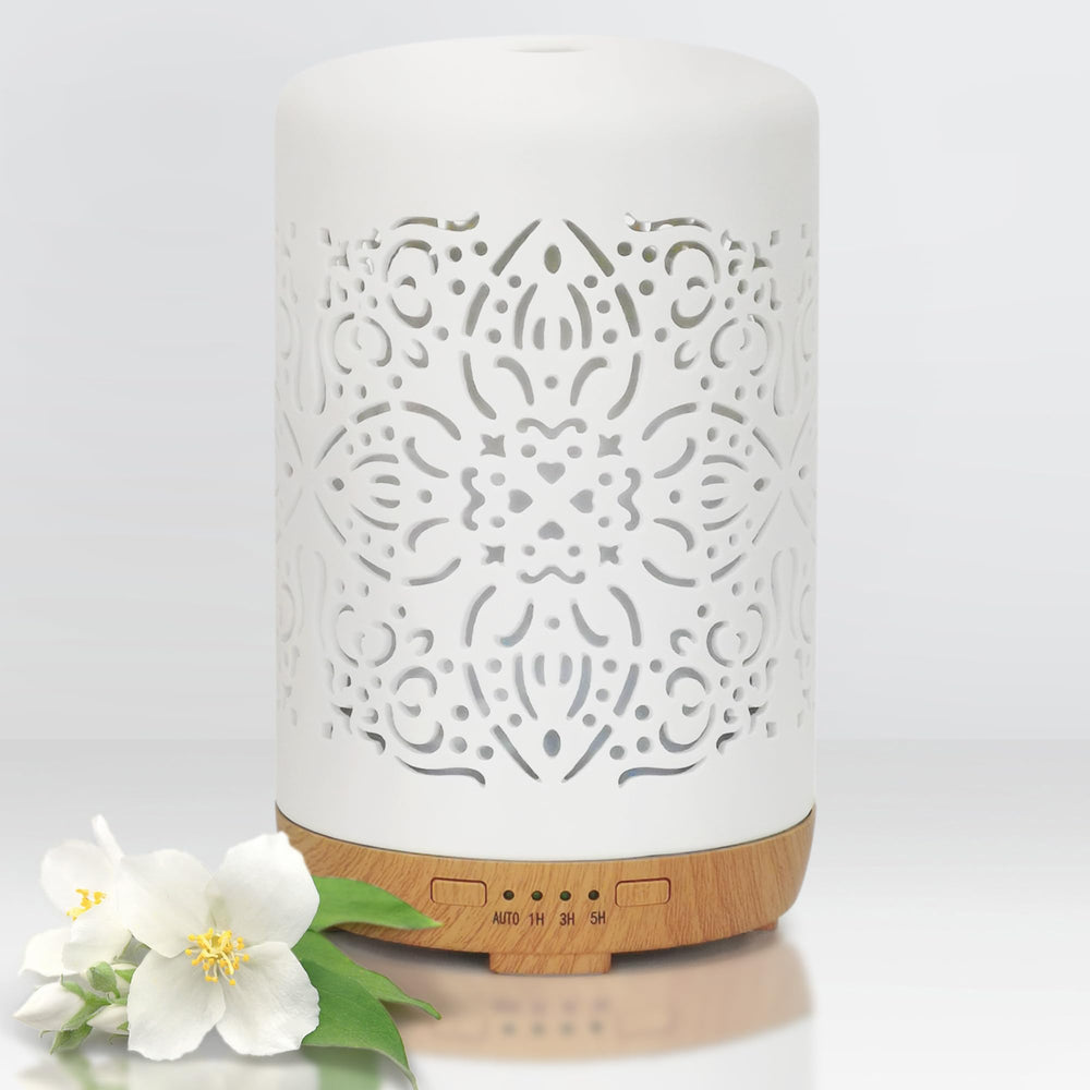 Earnest Living diffuser with night light for bedroom ambience.