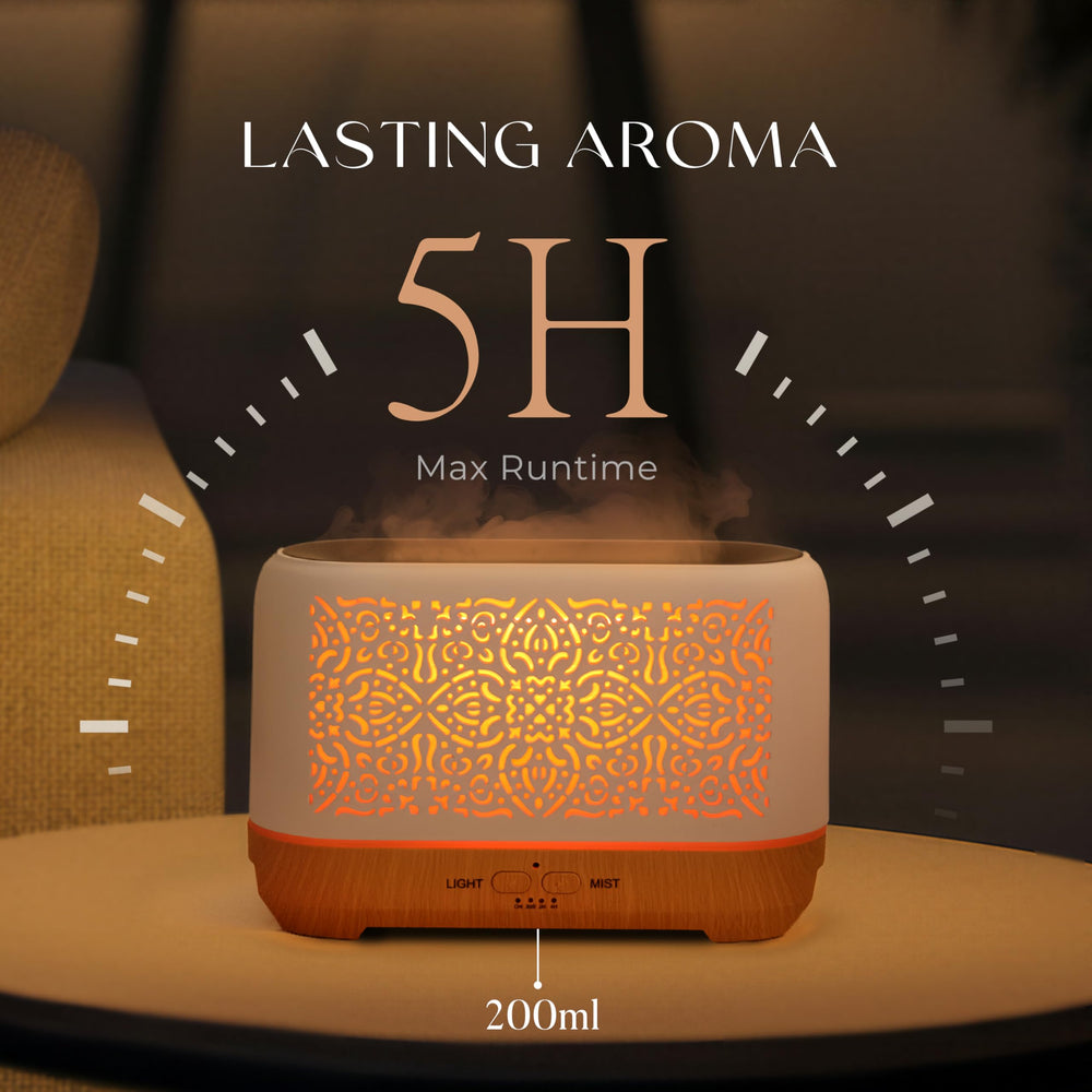 Earnest Living diffuser on home office desk enhances mood and air.