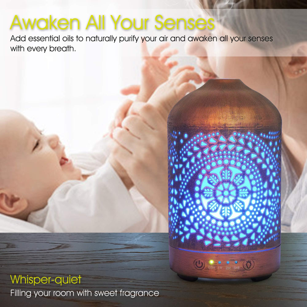 Earnest Living diffuser with timer settings supports customized fragrance sessions.