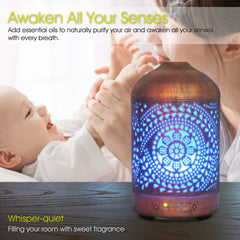 Earnest Living diffuser with timer settings supports customized fragrance sessions.