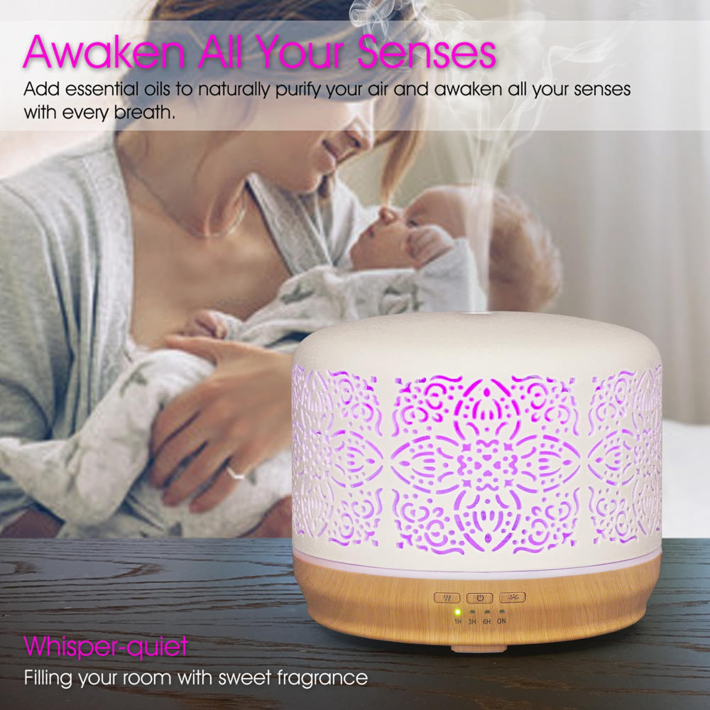 Earnest Living ultrasonic diffuser delivers quiet, cool-mist diffusion.