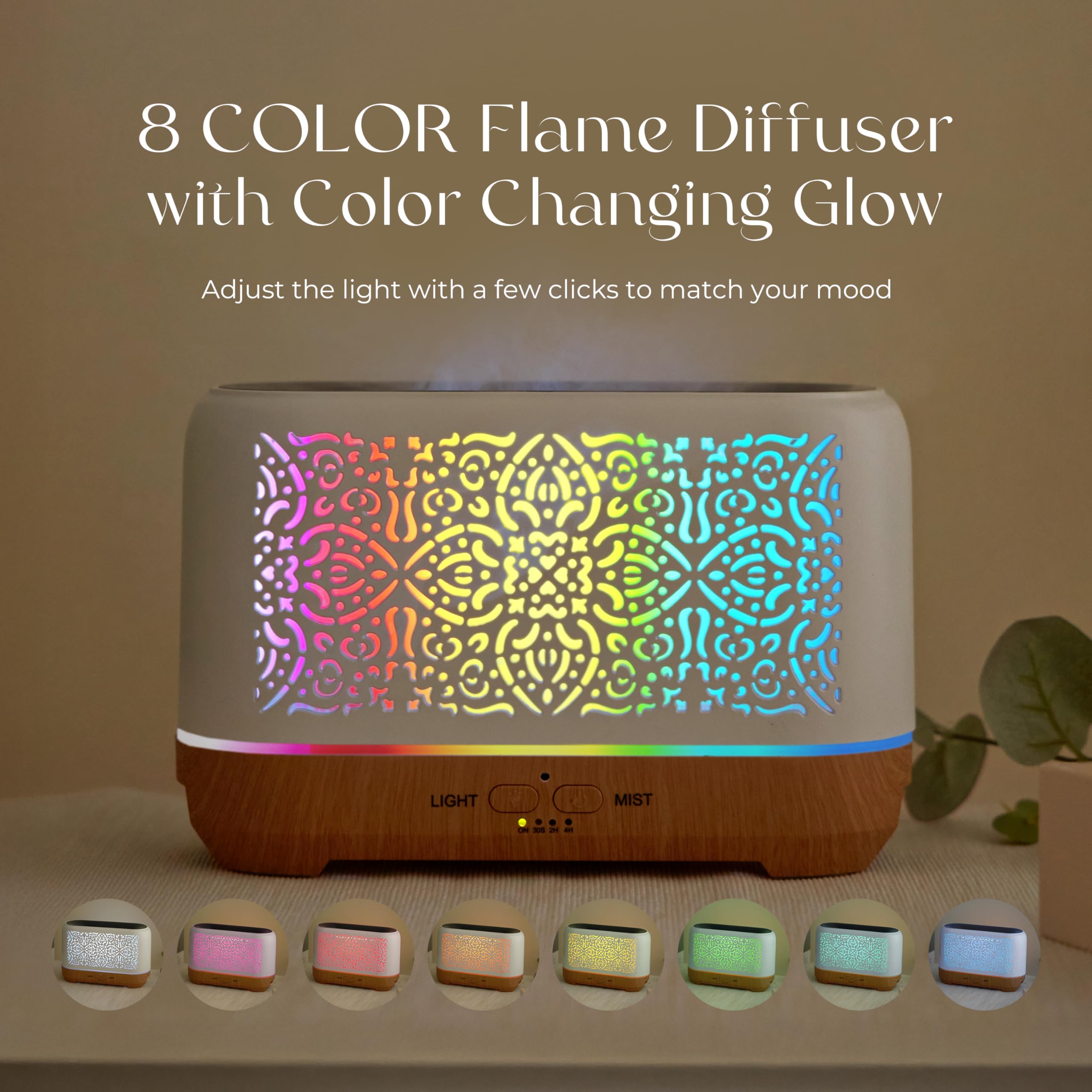 Earnest Living ultrasonic diffuser runs quietly for focused work.