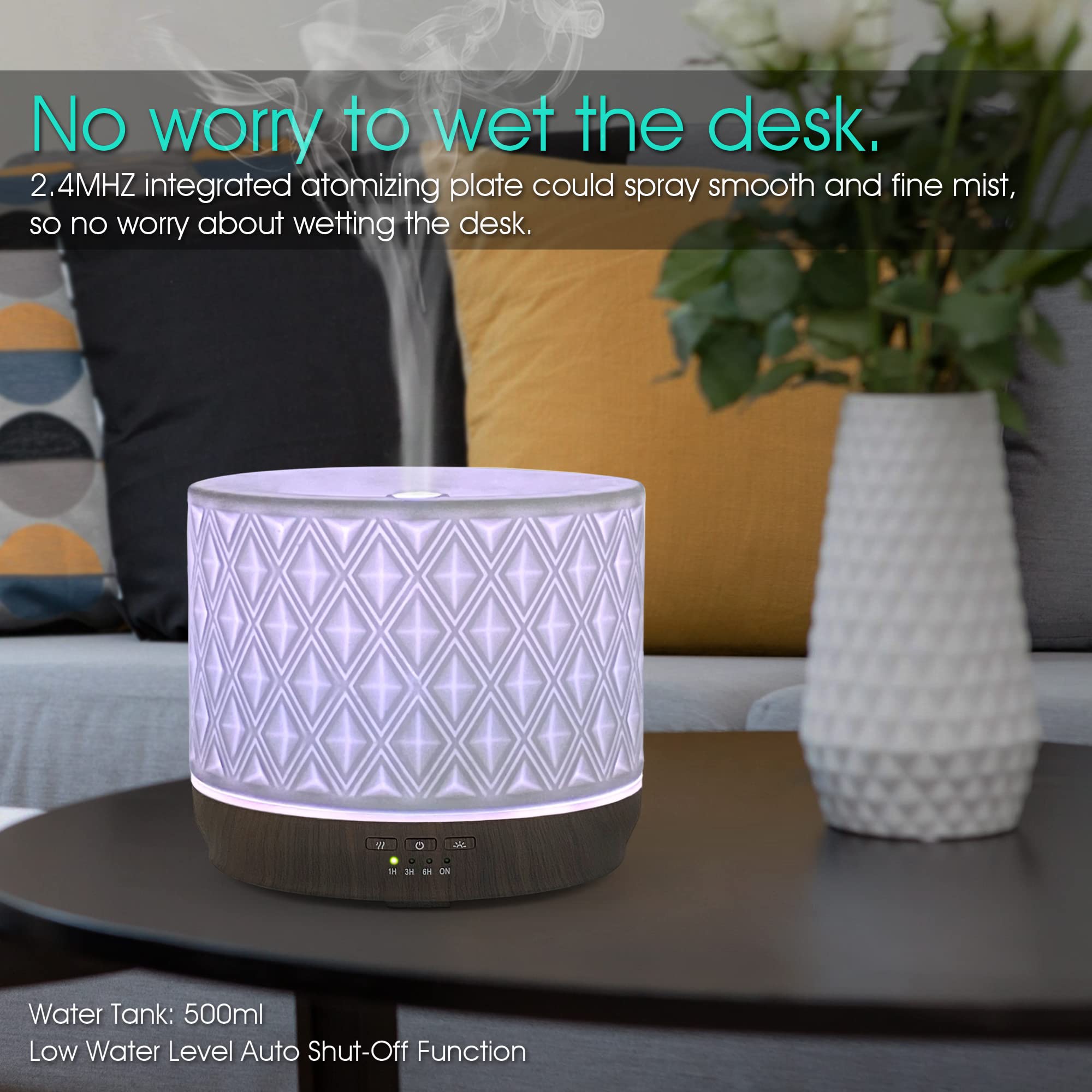 Earnest Living diffuser with waterless shut-off indicator