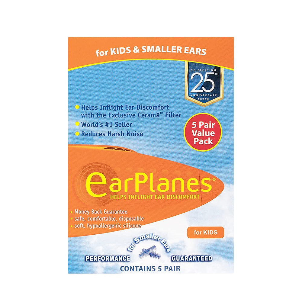 EarPlanes with CeramX filter slows pressure changes for gentler ear comfort during ascent and descent.