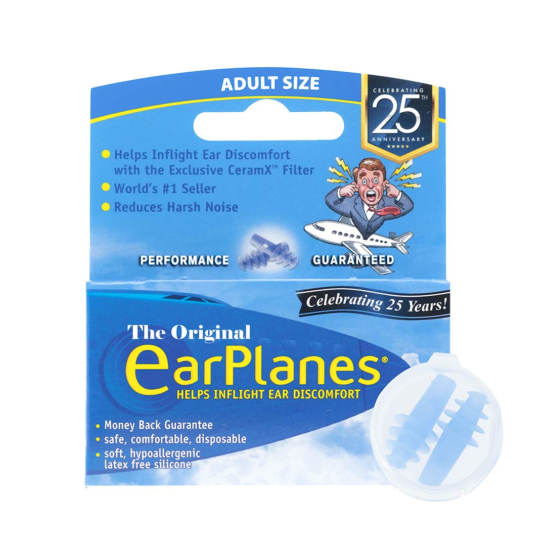 EarPlanes worn during takeoff and landing to reduce discomfort.