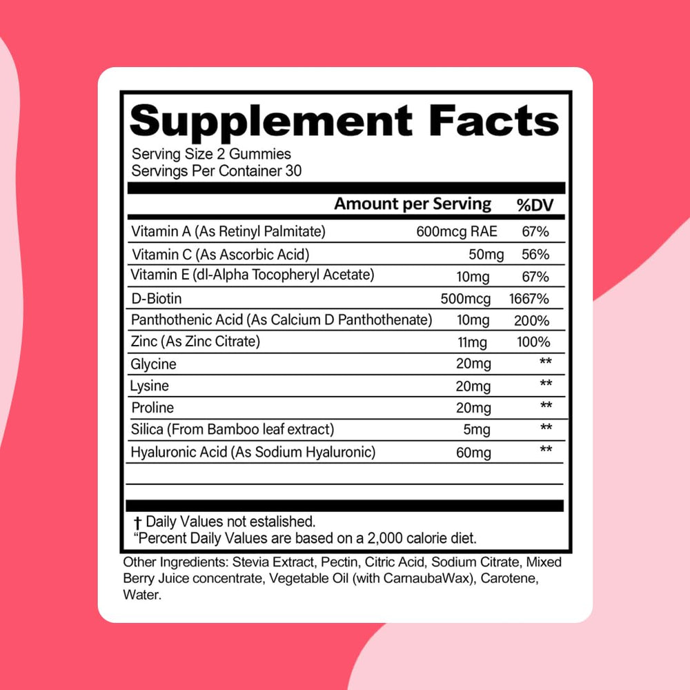 Earth & Elle sugar-free berry gummies with hyaluronic acid for hydration