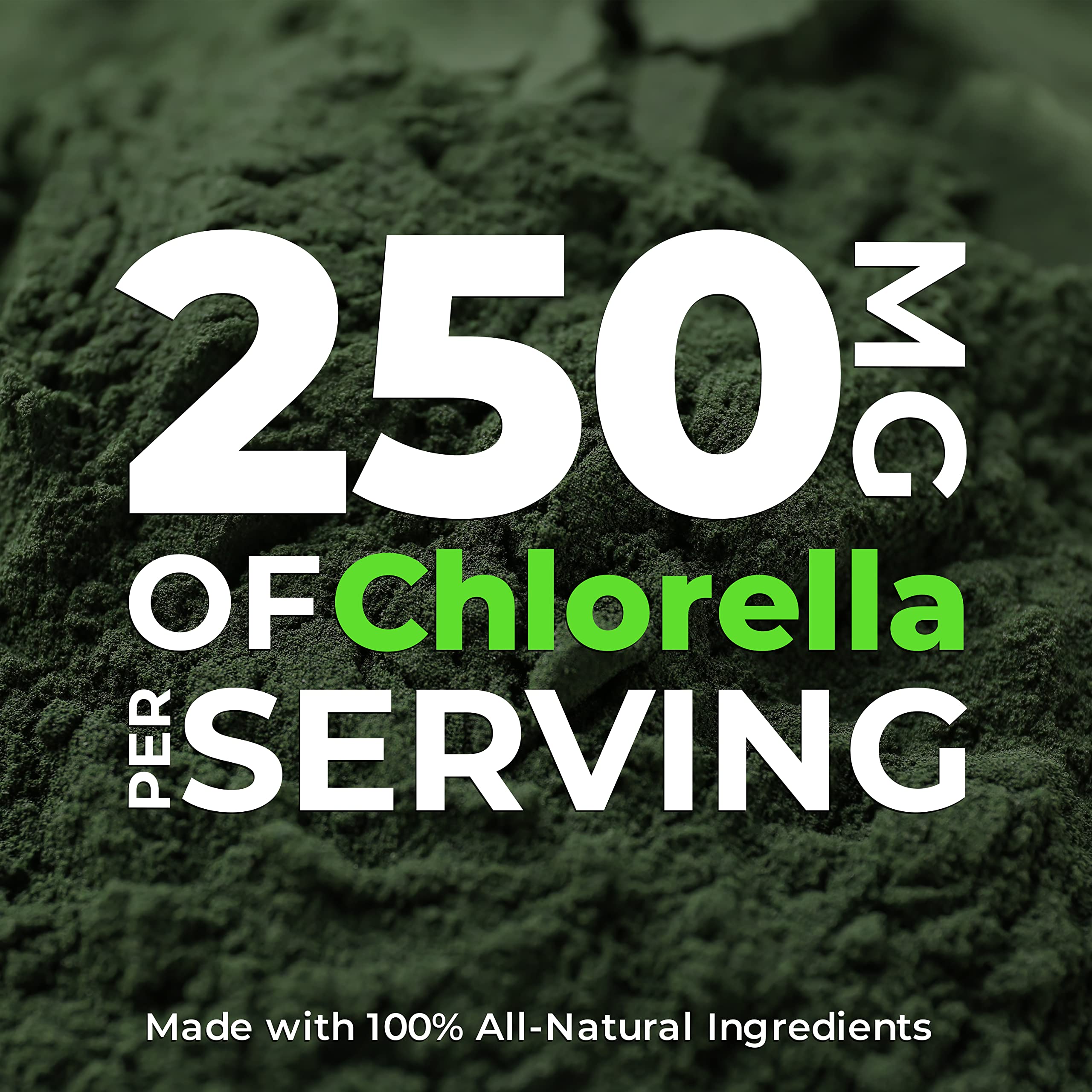 Earth Circle Organics chlorella tablets bottle back label highlighting vegan, non-GMO.