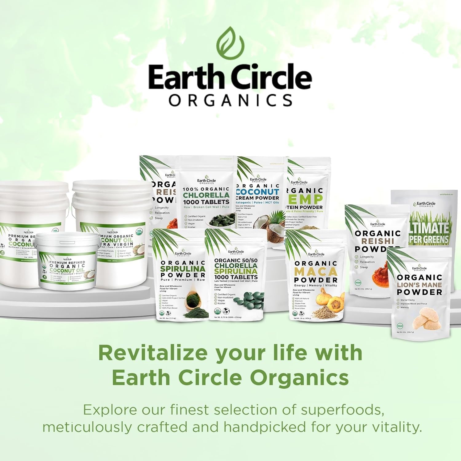 Earth Circle Organics chlorella tablets GMP tested for safety and quality.